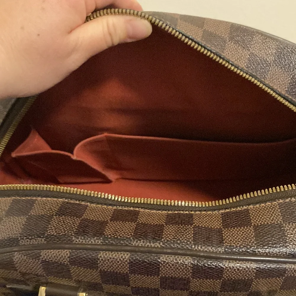 LOUIS VUITTON NOLITA DAMIER EBENE GM HAND BAG WITH DUST BAG